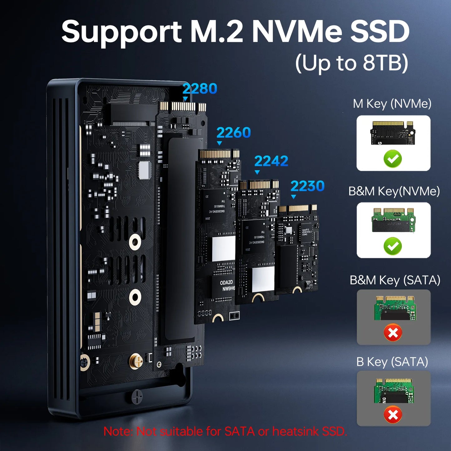 MOKiN 40Gbps M.2 NVMe Thunderbolt SSD Enclosure