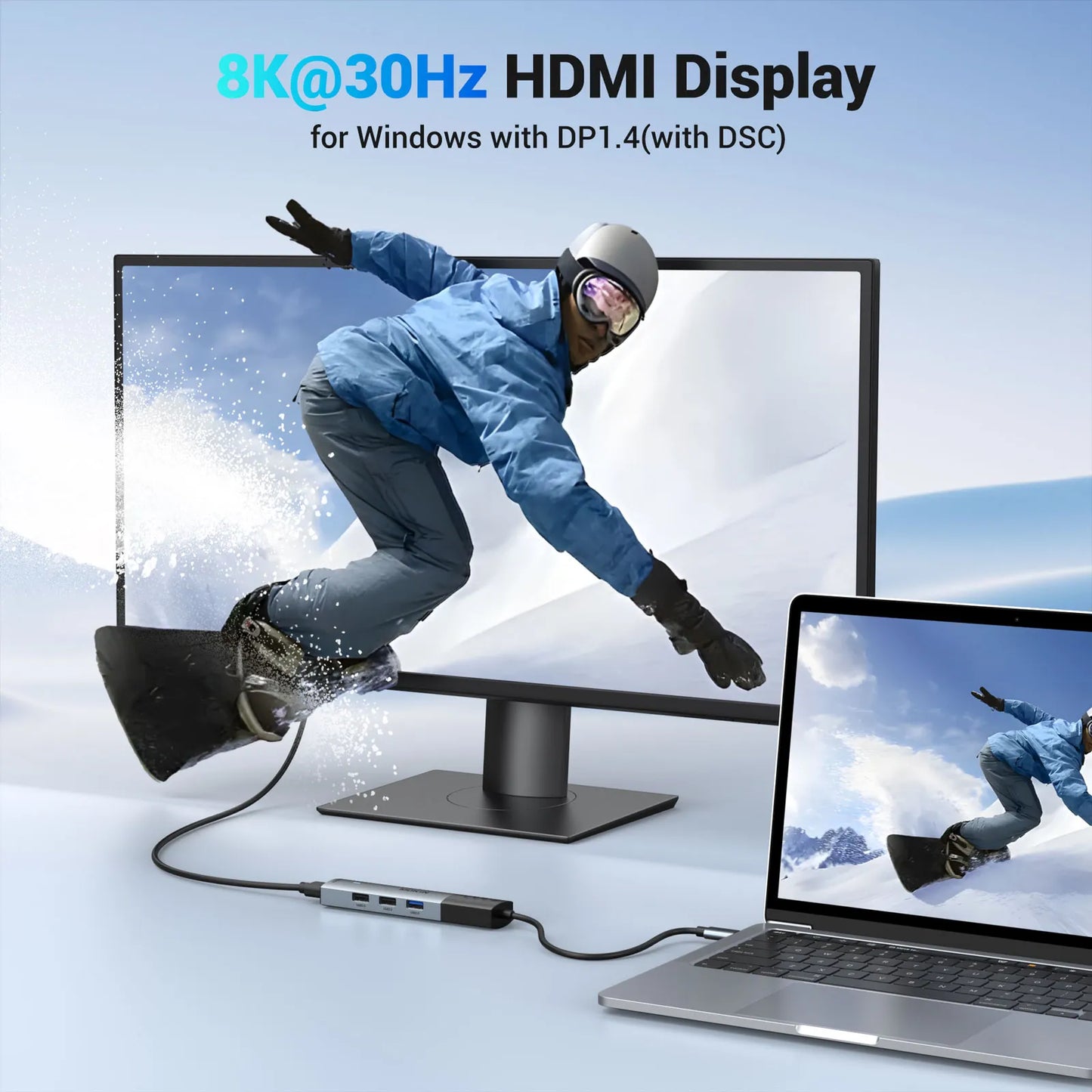 MOKiN 5 IN 1 USB-C Multiport Adapter 8K HDMI