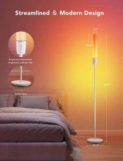 Refurbished Govee RGBICWW Cylinder Floor Lamp