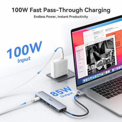MOKiN 7-in-1 USB-C Hub for Everyday Use and On-the-Go Productivity