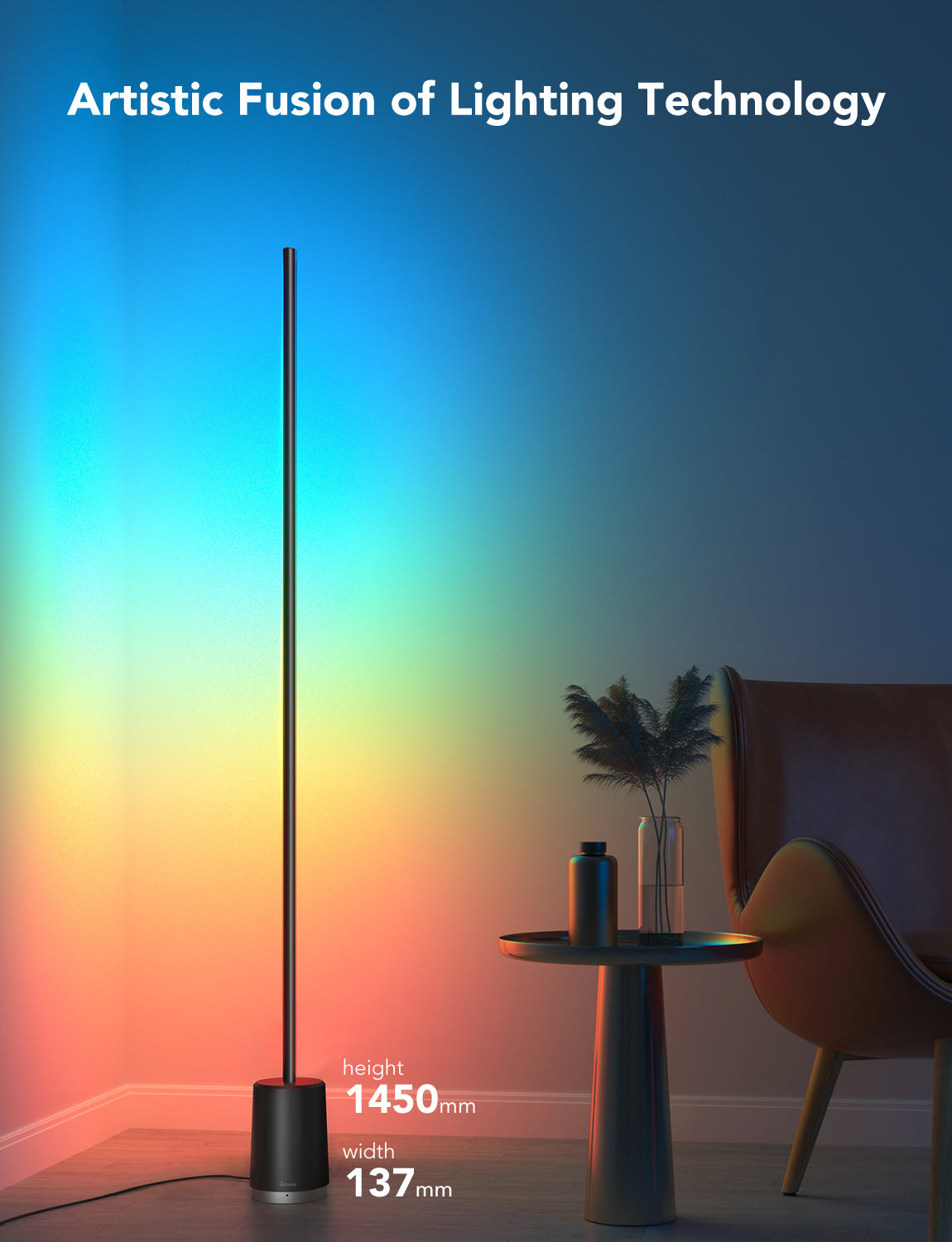 Govee Lyra RGBICWW Corner Floor Lamp