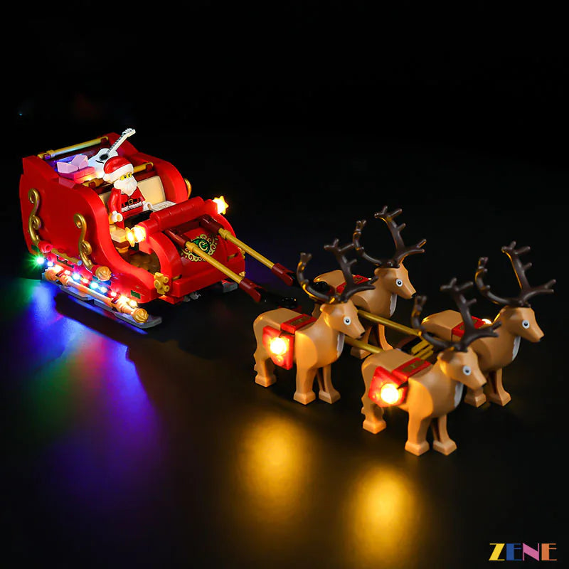 Kit de iluminación LEGO del trineo de Papá Noel con renos n.° 40499