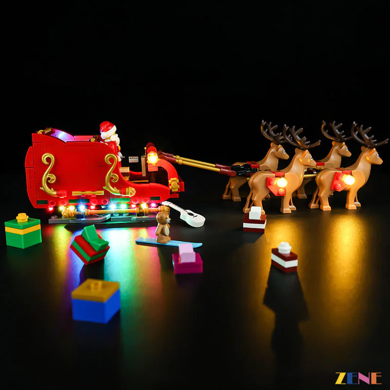 Kit de iluminación LEGO del trineo de Papá Noel con renos n.° 40499