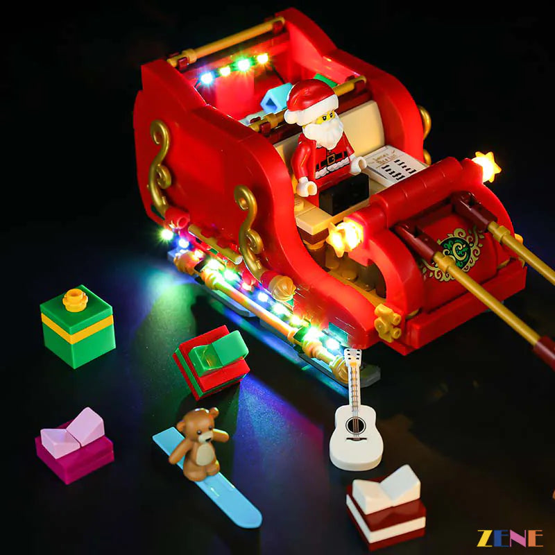 Kit de iluminación LEGO del trineo de Papá Noel con renos n.° 40499