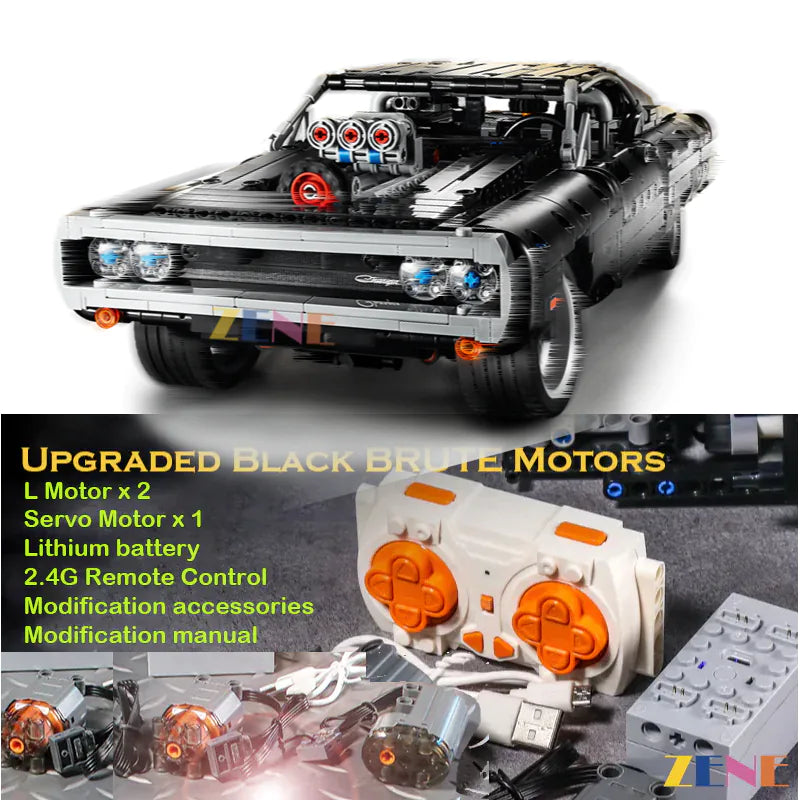 Power Functions Kit for LEGO Dom's Dodge Charger #42111 Motor