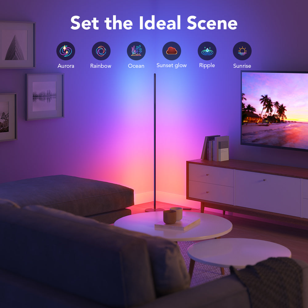 Refurbished RGBICW Smart Corner Floor Lamp