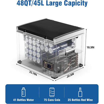 BODEGAcooler Portable Refridgerator 48Qt/45L with a Basket