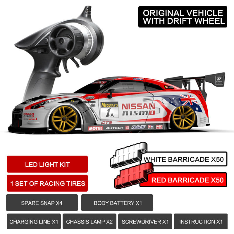 KAMTOM KM1801 RC Drift Car 1:18 4WD Full-Scale Professional Drift Model Car High Speed Racing Car With Light