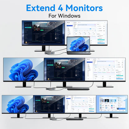 MOKiN 16 IN 1 USB-C Docking Station With 8K@60Hz