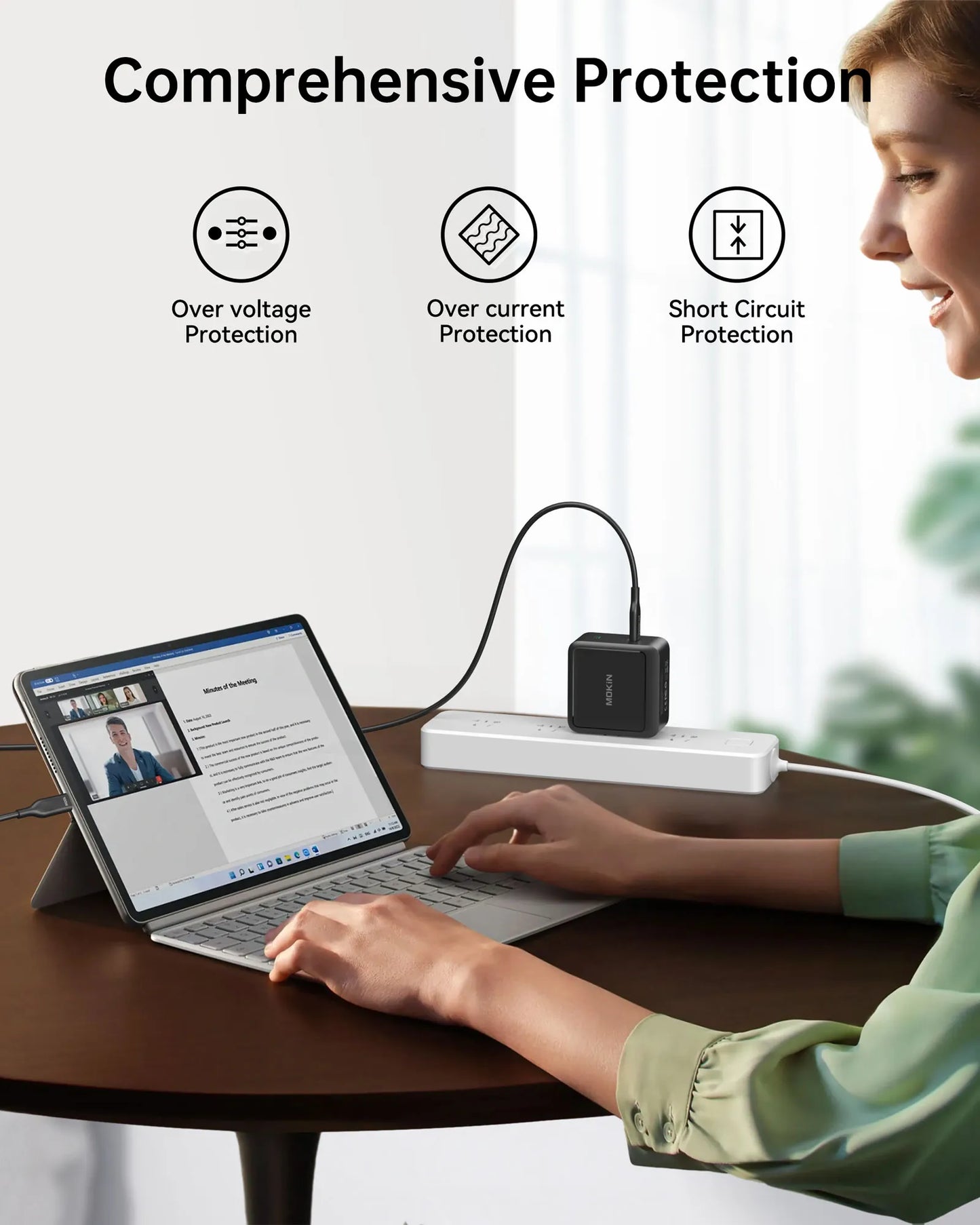 MOKiN 140W USB-C Charger - Fast Charging for iPhones, Laptops, Tablets
