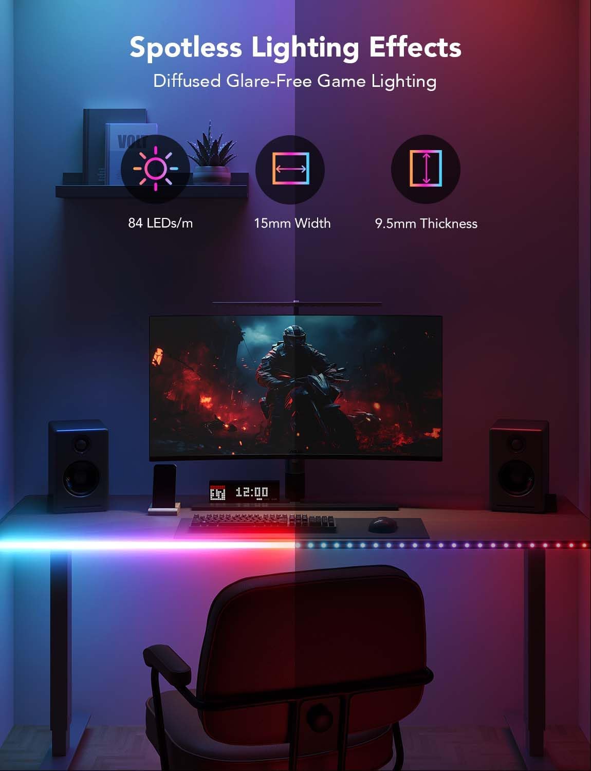 Refurbished Govee RGBIC LED Neon Rope Lights for Desks