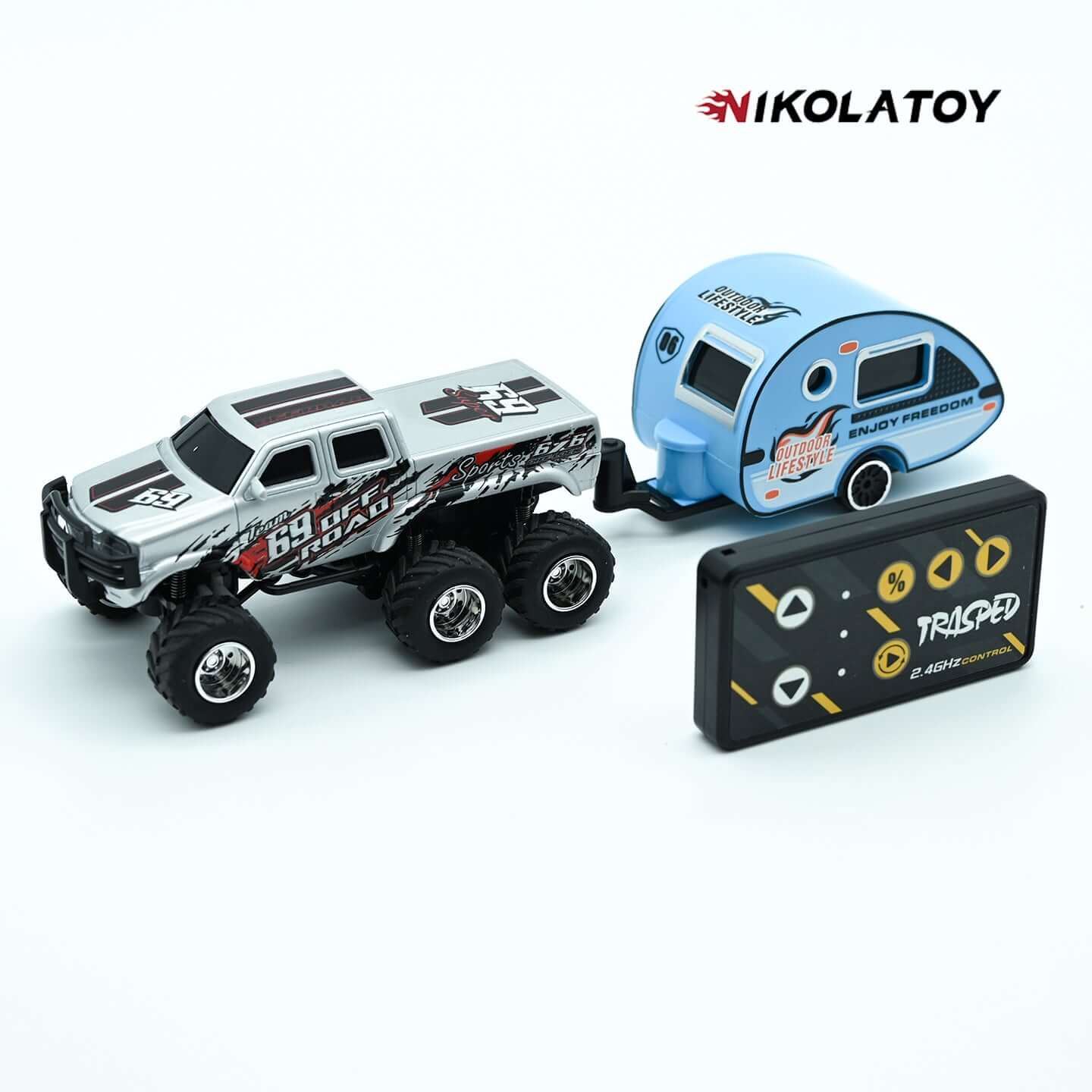 1:64 Six-Wheel ATV Vehicle Remote Control Car
