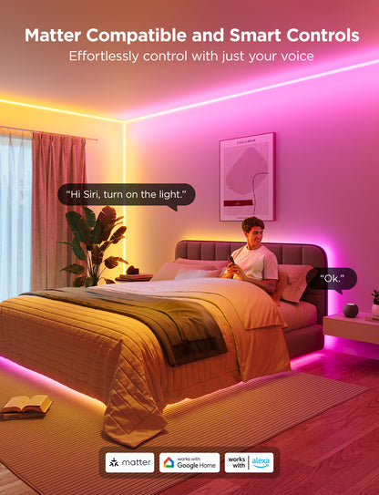 Refurbished Govee Neon Rope Light for Wall Lining