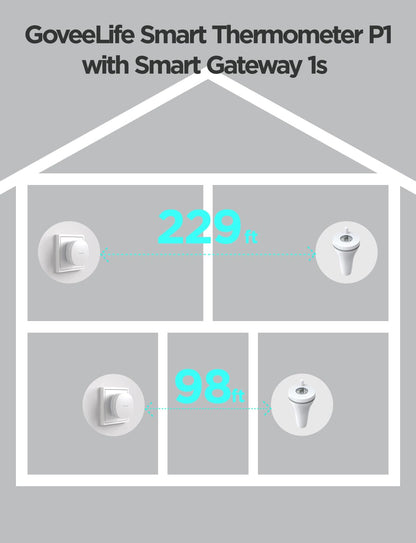 GoveeLife Smart Thermometer P1 with Smart Gateway 1s