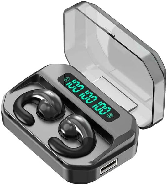 Bone Conduction Head Set Earbuds Open Ear Bone Conduction Headphones Headset Earclip Induction Earphones Clip On Bone Conducting Headphones Open Ear Earbuds Clip On