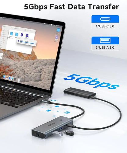MOKiN 8-in-1 USB-C Hub for On-the-Go Laptop Expansion