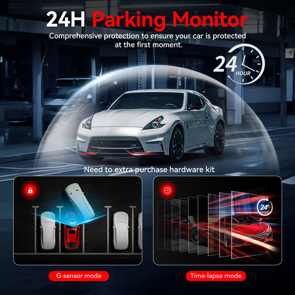Redtiger A4 4K+1080P Voice Control 5.8GHz WIFI Dash Cam