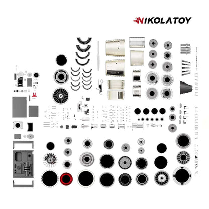 Turbofan Engine Model Kit that Works F35 Military Fighter Jet Engine Kits 600+PCS