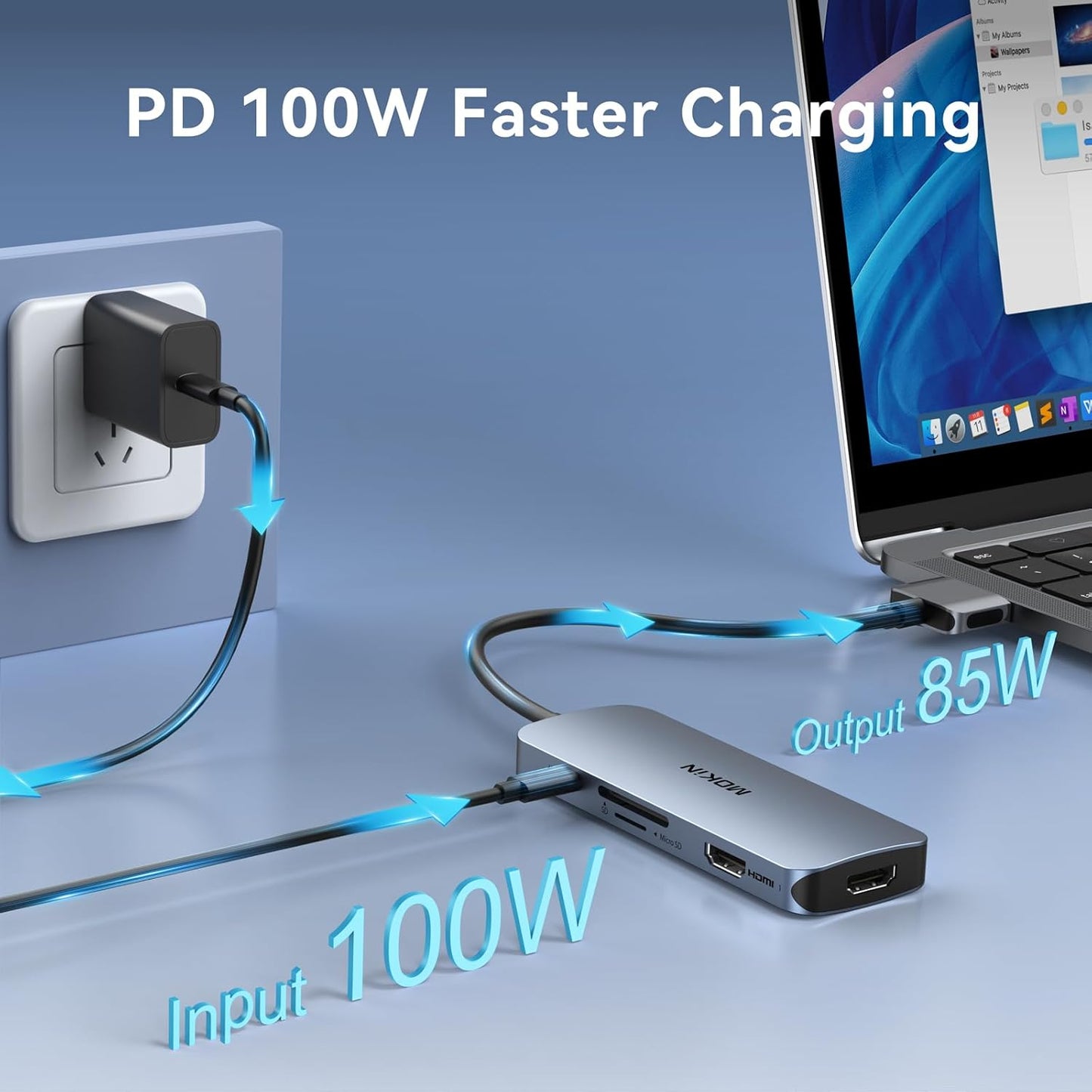 MOKiN 8-IN-2 Docking Station Dual Monitor for MacBook Pro Air