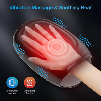 COMFIER Hand Massager Machine for Arthristis,Carpal Tunnel,Hand Massage with Heat and Compression,APP Control,Hand Wrist Finger Massager with Vibration - 4101B