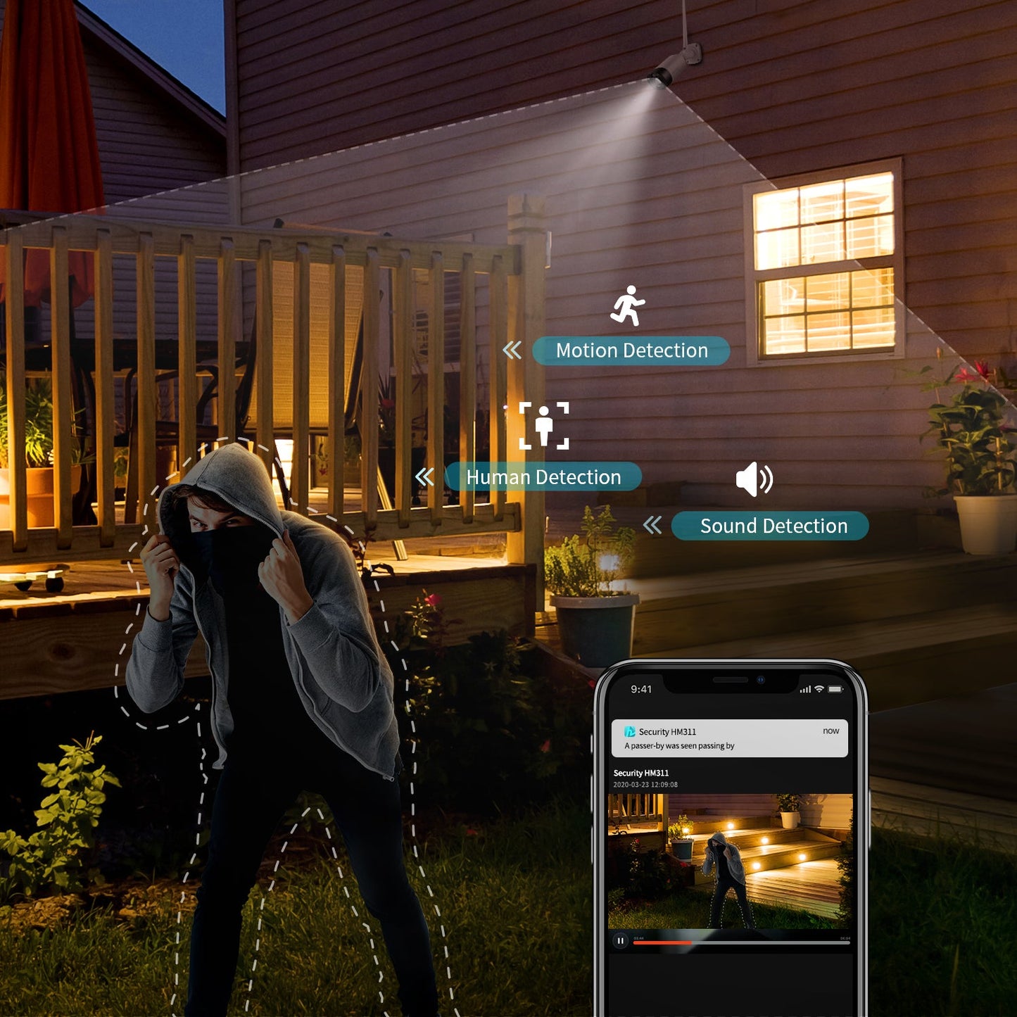 HeimVision HM311 3MP Security Camera with Floodlights