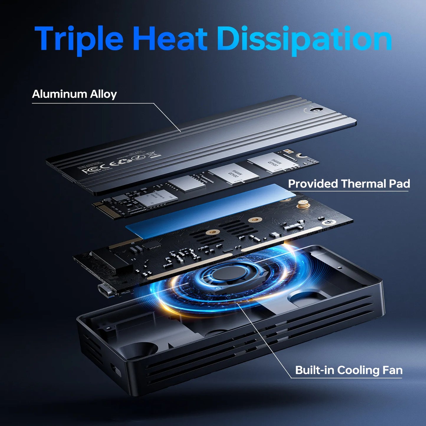 MOKiN 40Gbps M.2 NVMe Thunderbolt SSD Enclosure
