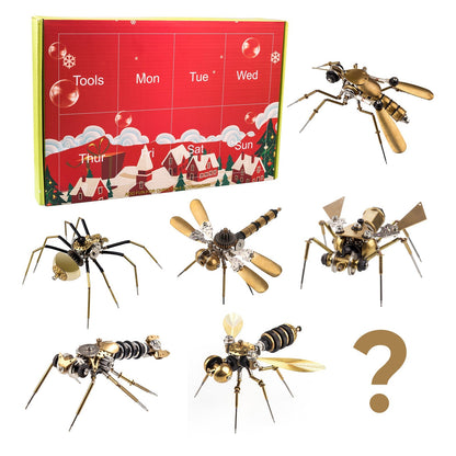 Insectos Steampunk en 3D, bichos de metal, mosquitos, tijeretas, abejas, maquetas, gadgets