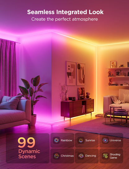 Refurbished Govee Neon Rope Light for Wall Lining