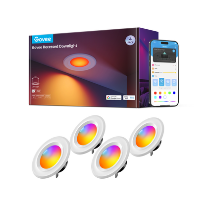 Refurbished Govee Smart Retrofit Recessed Lights