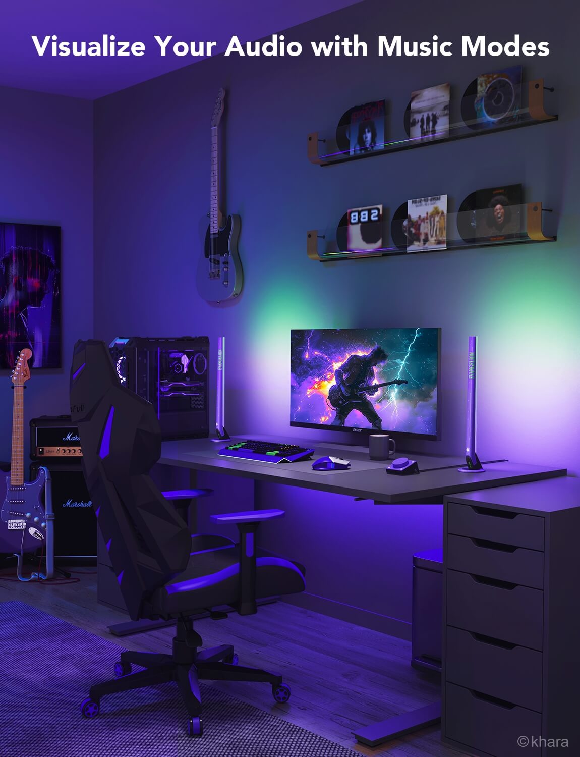 Govee RGBIC Wi-Fi Gaming Light Bars with Smart Controller