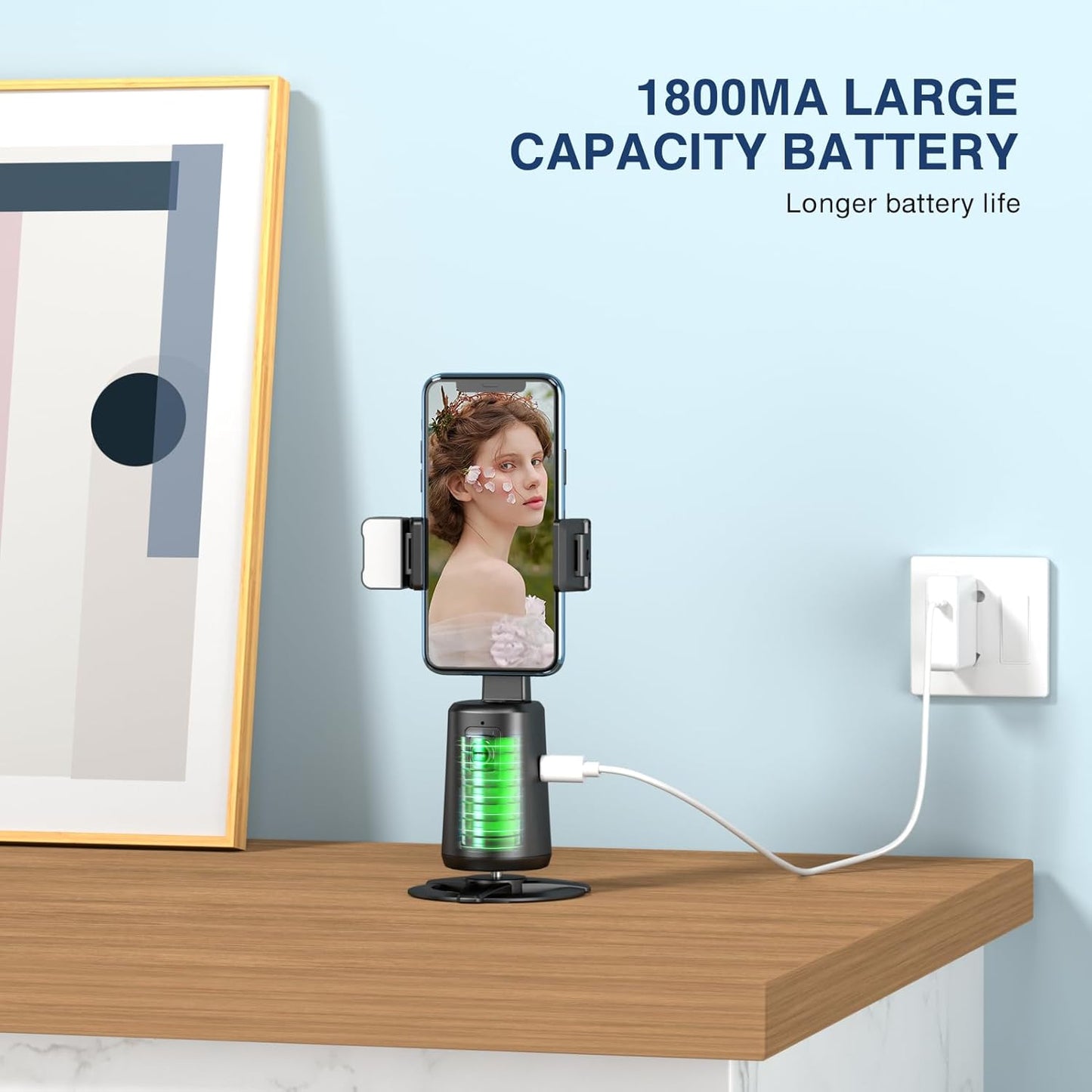 BKC 360° Rotating Auto Face Tracking Phone Stand
