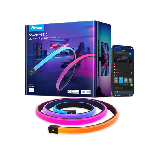 Refurbished Govee RGBIC LED Neon Rope Lights for Desks