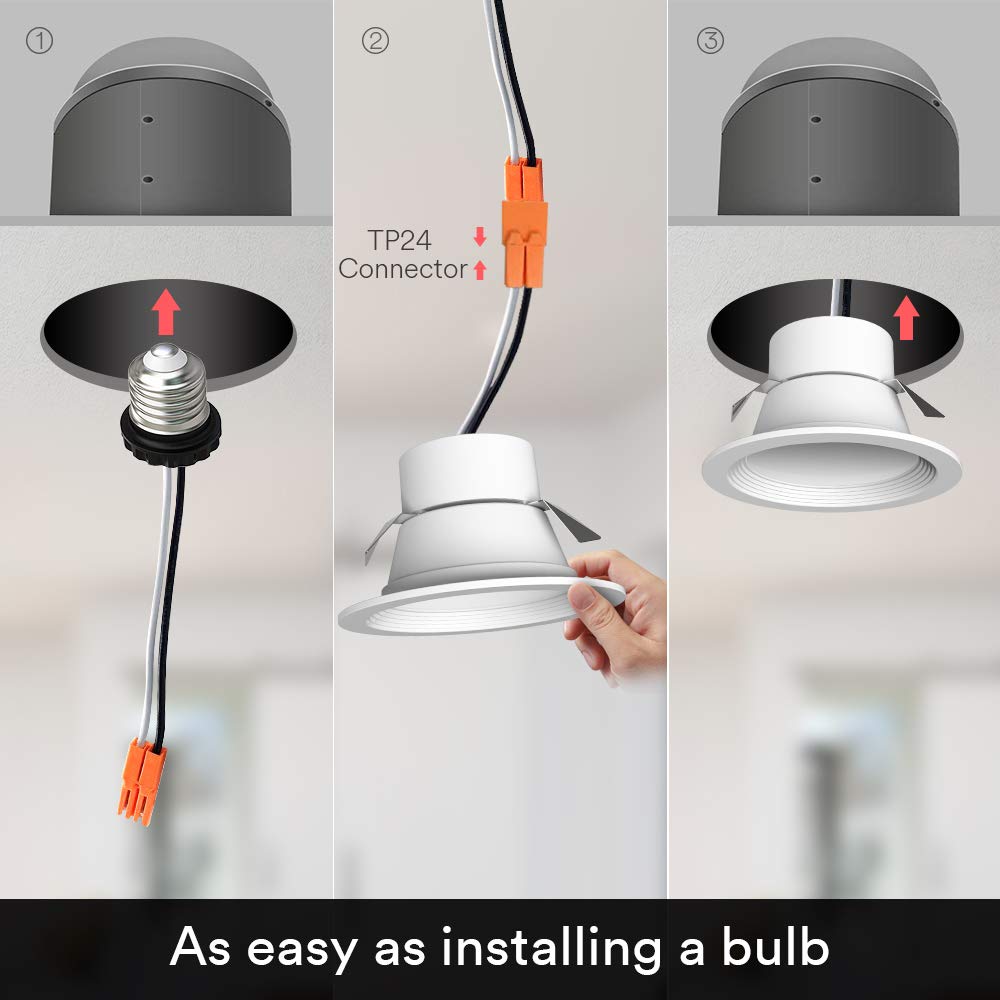 iLintek 4 inch Smart Recessed Downlight Bluetooth RGBWW Can Lights