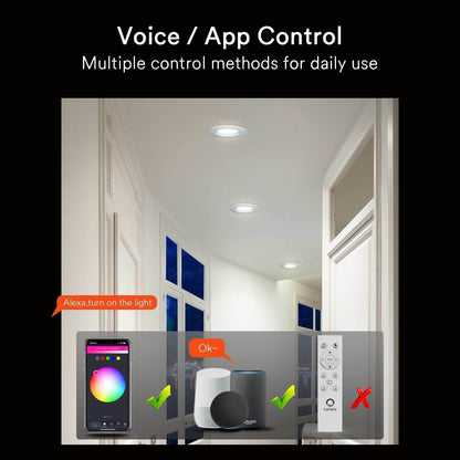 Lumary Wi-Fi Smart Recessed Can Light RGB LED Retrofit Downlight 4 inch
