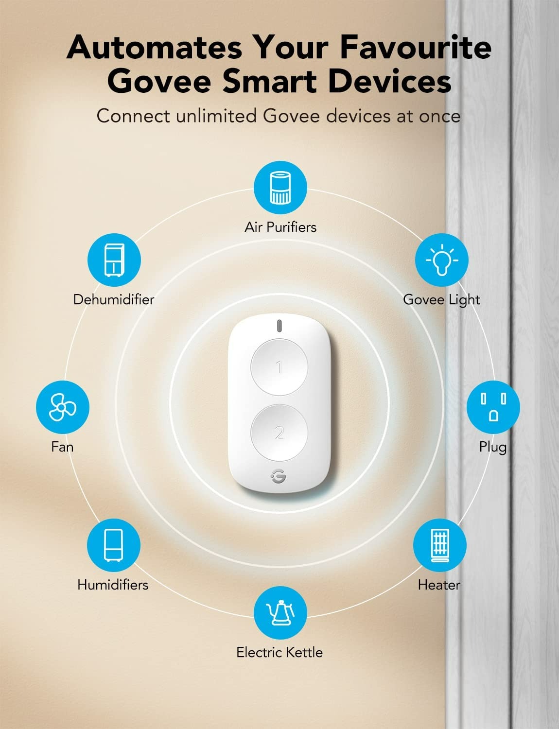 Refurbished GoveeLife Smart Mini Double Button Switch