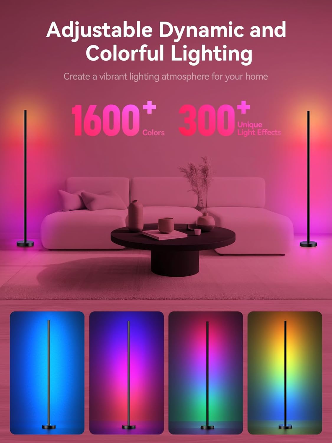 BKC Smart LED Corner Floor Lamp