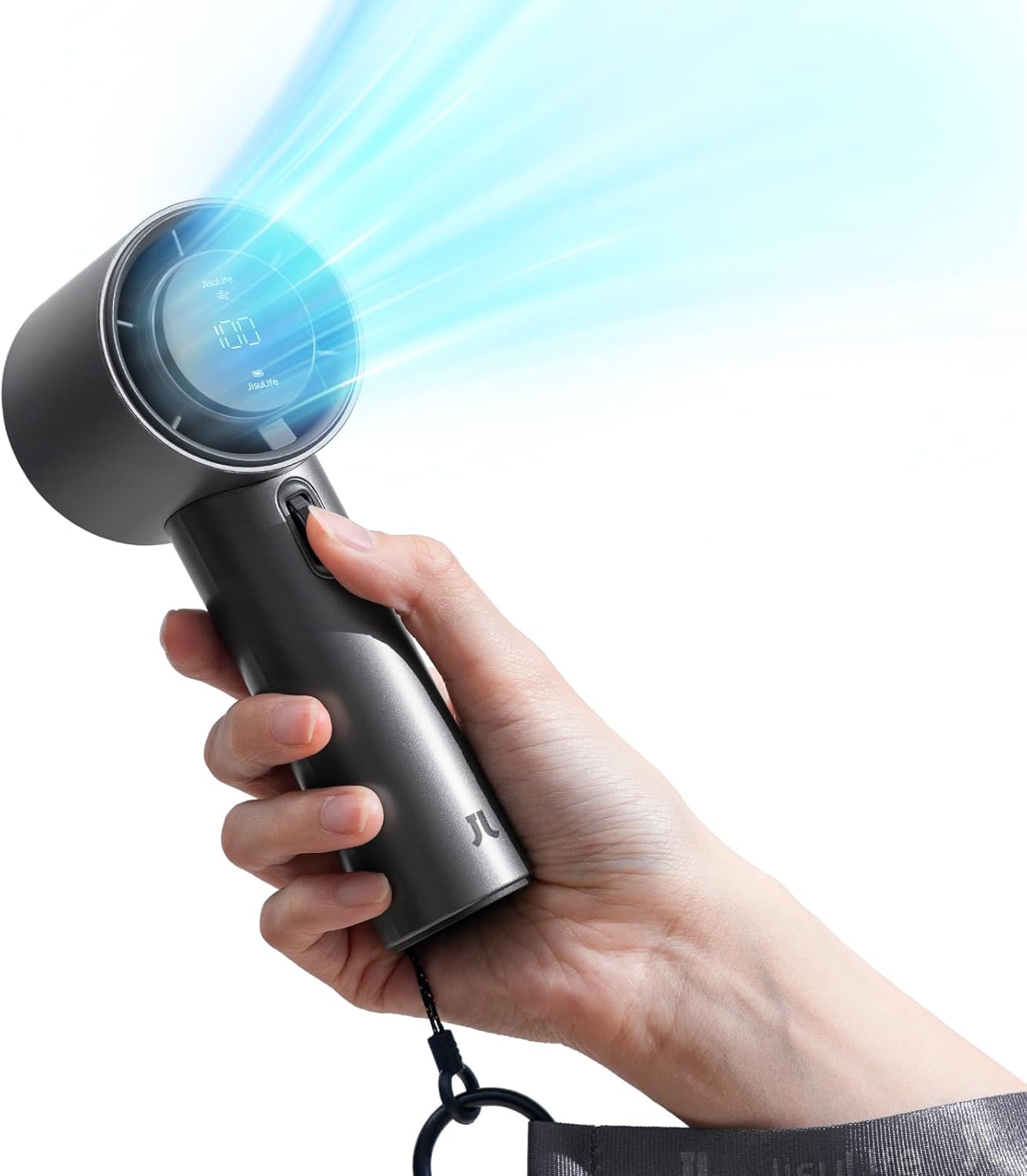 Portable Handheld Fan,Speed Adjustable,5000mAh Battery Rechargeabl,Digital Display
