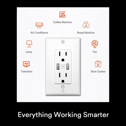 Lumary Smart Outlet USB in Wall Wi-Fi Socket (4PCS)