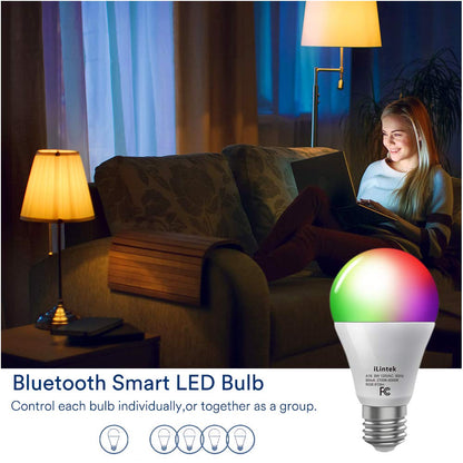 لمبة LED بتقنية البلوتوث iLintek A19 (عبوة واحدة)