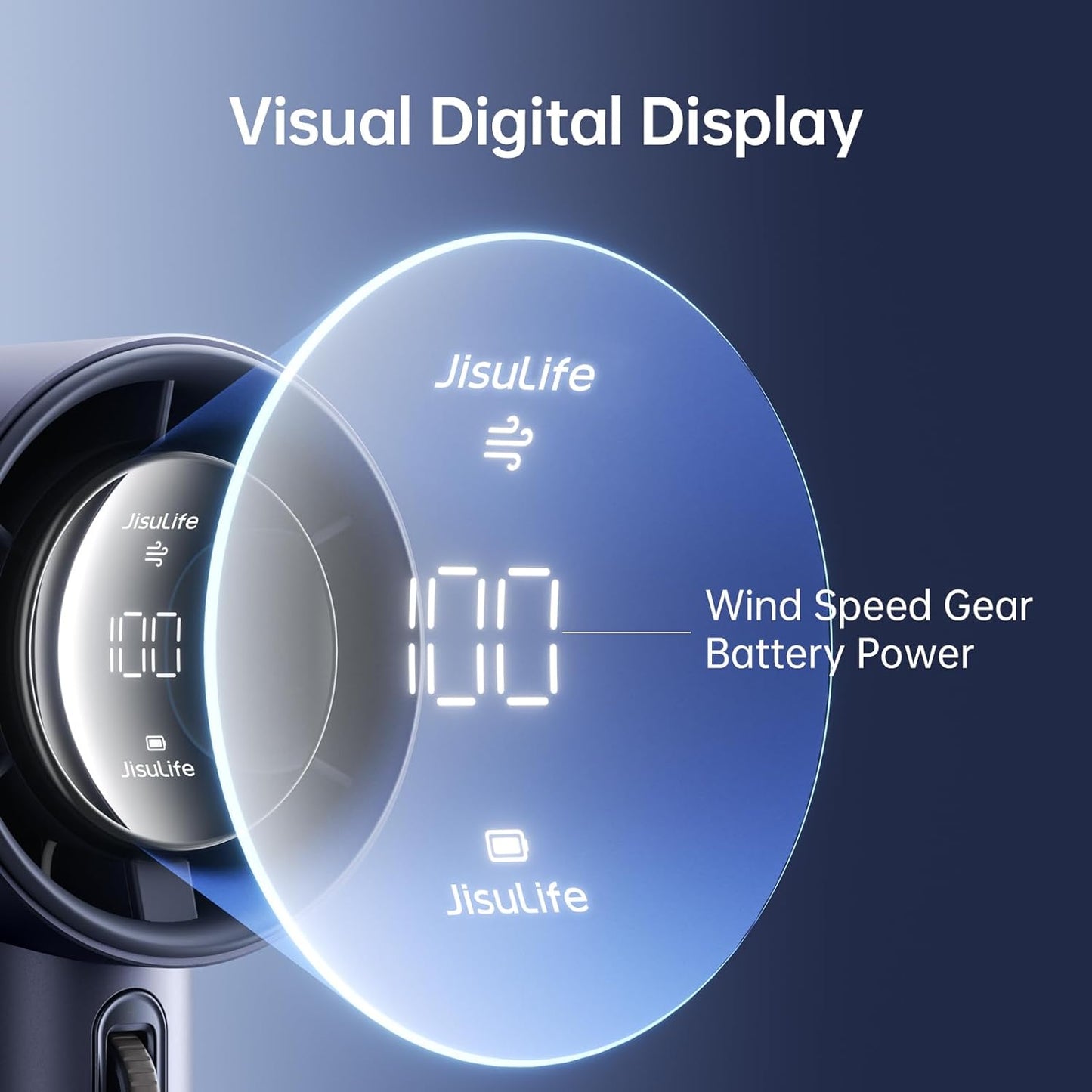 Portable Handheld Fan,Speed Adjustable,5000mAh Battery Rechargeabl,Digital Display