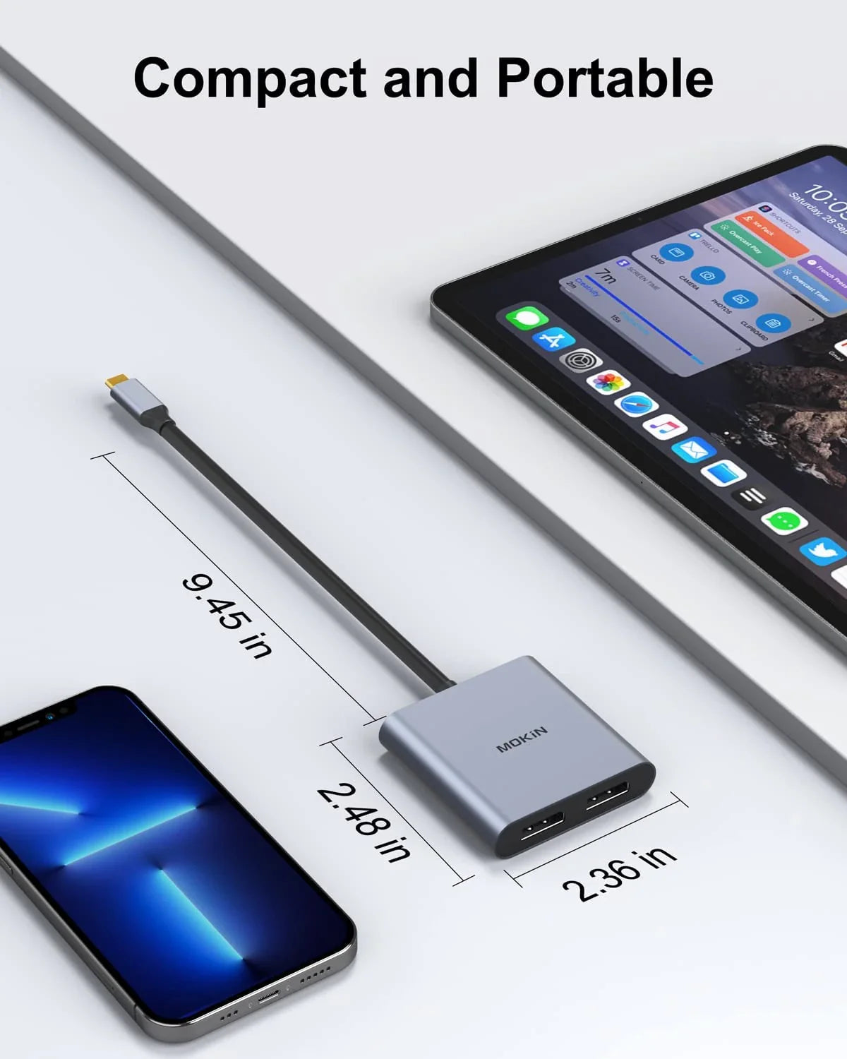 MOKiN USB-C to Dual DisplayPort Adapter