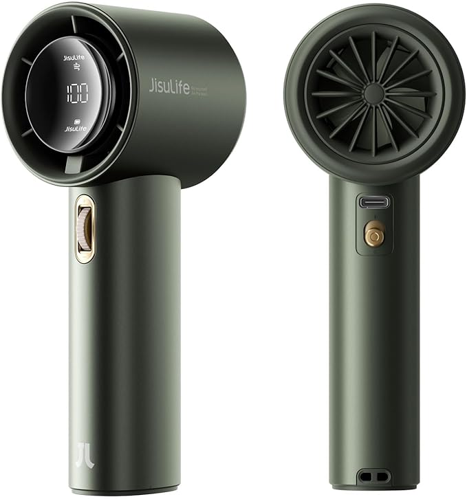 Portable Handheld Fan,Speed Adjustable,5000mAh Battery Rechargeabl,Digital Display