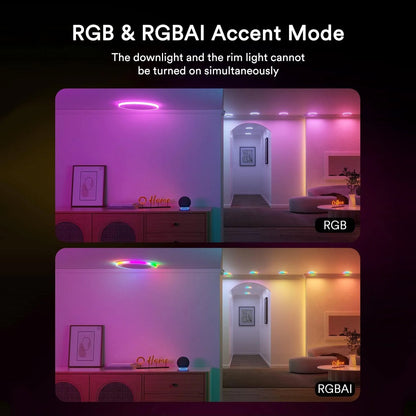 Lumary Smart RGBAI Recessed Light with Gradient Auxiliary Night Light