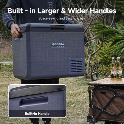 Bodegacooler Electric Cooler Portable Fridge Freezer IPX4 Rating Water Resistant 26/65qt