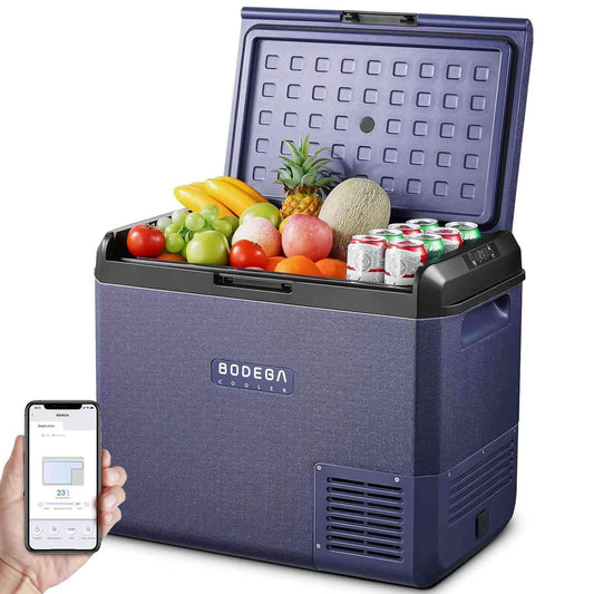 Bodegacooler Electric Cooler Portable Fridge Freezer IPX4 Rating Water Resistant 26/65qt