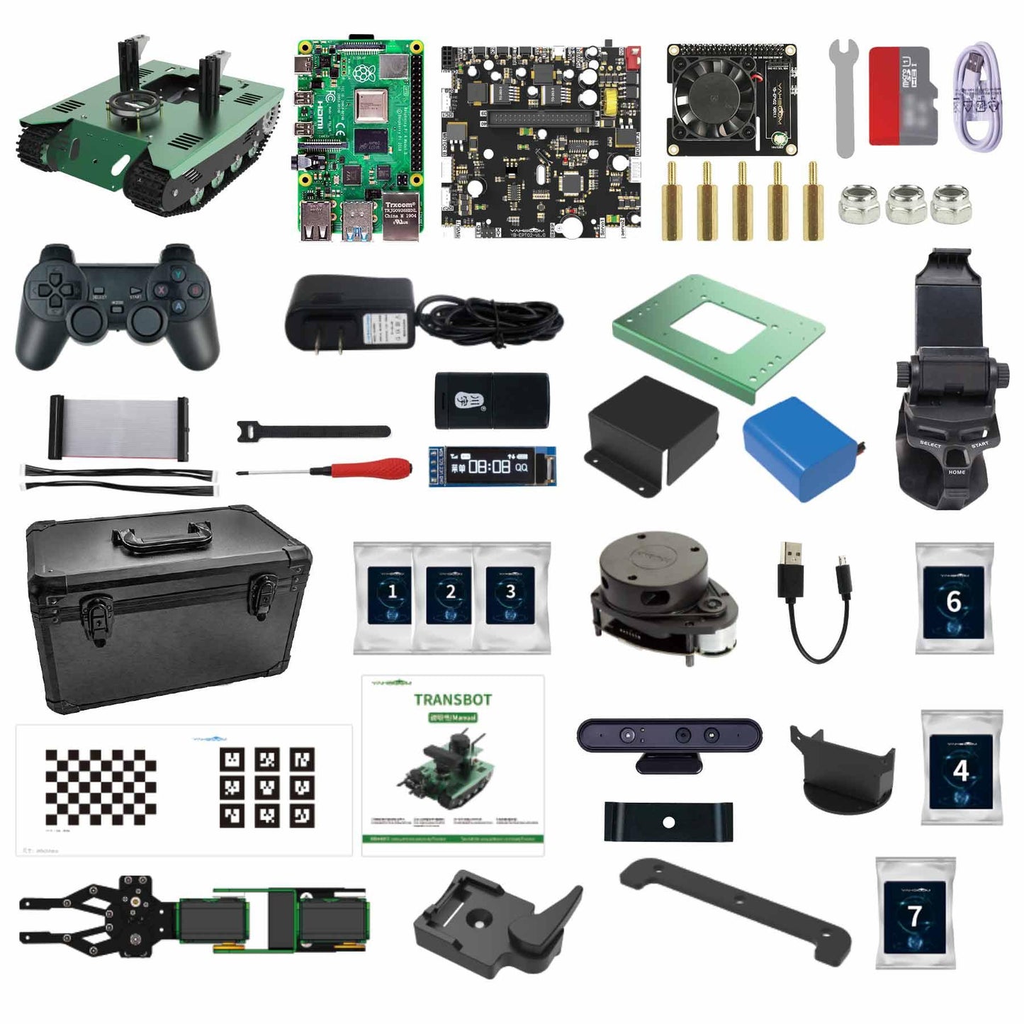 Yahboom ROS Transbot STEM Education Python Programming Robot with Lidar Depth camera MoveIt 3D mapping for Raspberry Pi