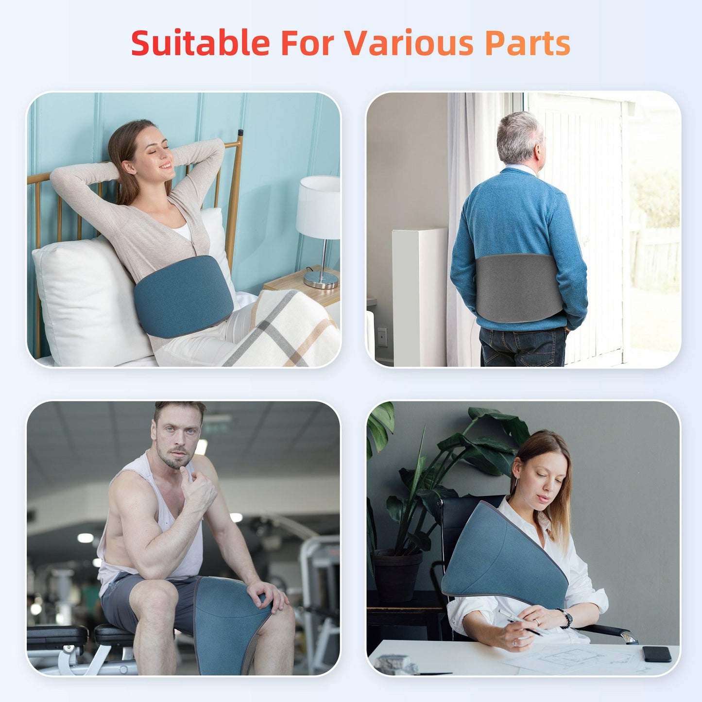 Comfier Heating Pad for Back Pain Relief, Waist Heated Wrap Belt, Fast Heating CF-6211