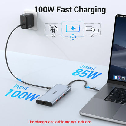 MOKiN 8-IN-1 USB C to USB C Hub Multiport Adapter