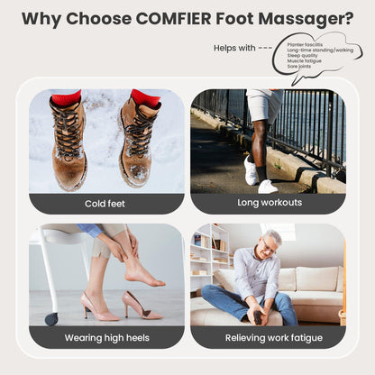 Comfier 2025 Upgraded Shiatsu Foot Massager Machine with Remote, Deep Kneading Feet Massager with Heat CF-5003RC