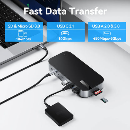 MOKiN 16 IN 1 USB-C Docking Station With 8K@60Hz